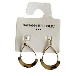 Banana Republic Tortoise Resin Swing Fashion Earrings NWT